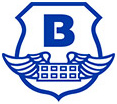 B space in character with wings logo